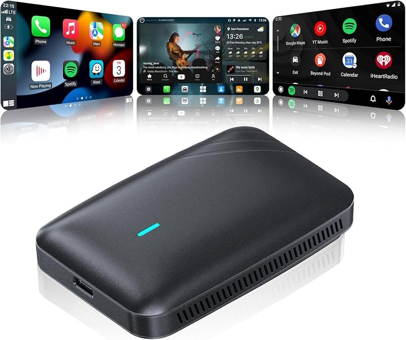 Wireless CarPlay & Android Auto Adapter, Dual-WiFi AI Box with 4GB+32GB — CarPlay adapter for Android for carplay