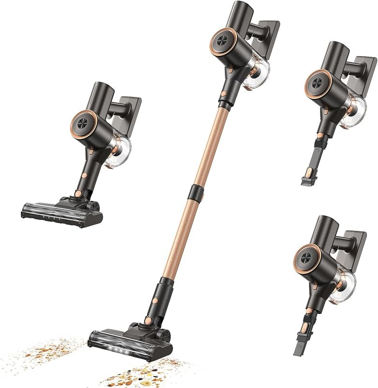 Ljuren Cordless Vacuum Cleaner, 85,000PRM Upgraded Dual Suction Cordless Stick Vacuum up to 35mins Runtime