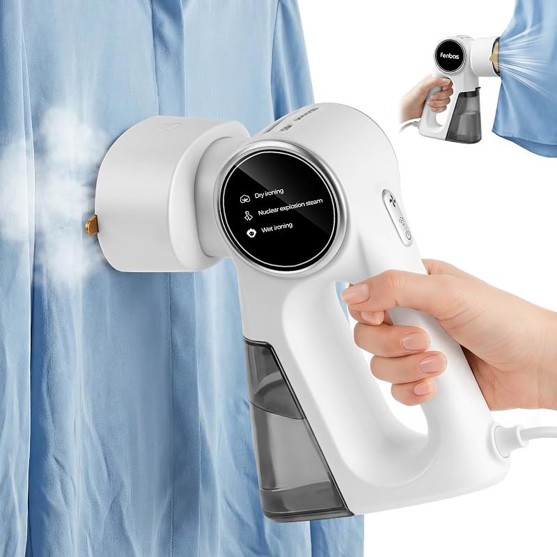 Vacuum Steamer for Clothes, 2-in-1 Clothes Steamer, 6000pa powerful suction — portable clothes steamer for portable
