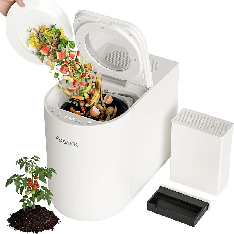 5L Electric Composter for Kitchen,2026 Smart Large Countertop Compost Bin — wooden compost bin for wooden compost bin