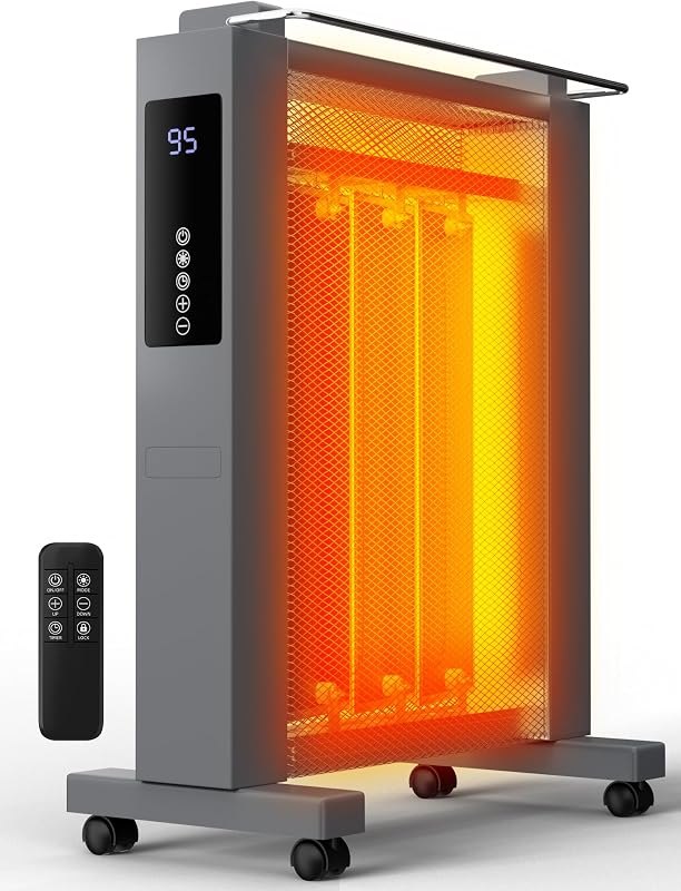 Uthfy 1500w Space Heaters for Indoor Use, 26 Inch Convection Heaters for Indoor Use, 3 Sides Heating, Temperature