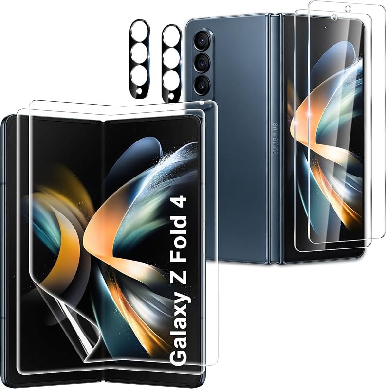 6 Pack for Samsung Galaxy Z Fold 4 Screen Protector, Fingerprint Unlock — screen protector for samsung galaxy fold