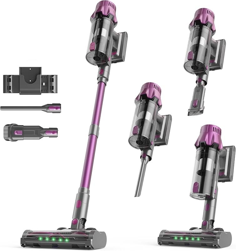Cordless Vacuum Cleaner, 55KPa 600W Stick Vacuum Cleaner for Home — hardwood floor cordless vacuum for hardwood floor