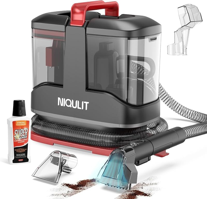 Portable Carpet and Upholstery Cleaner, 15Kpa Spot Cleaner Machine for Pets, Stain Remover for Sofa, Area Rugs