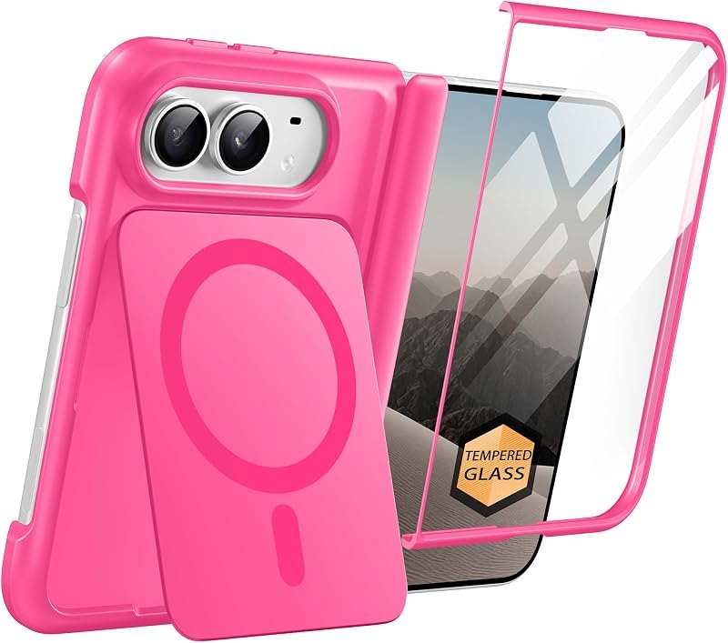 BERFY for iPhone Duo Case, Compatible with MagSafe, Hot Pink — broken iphone duo for broken iphone duo