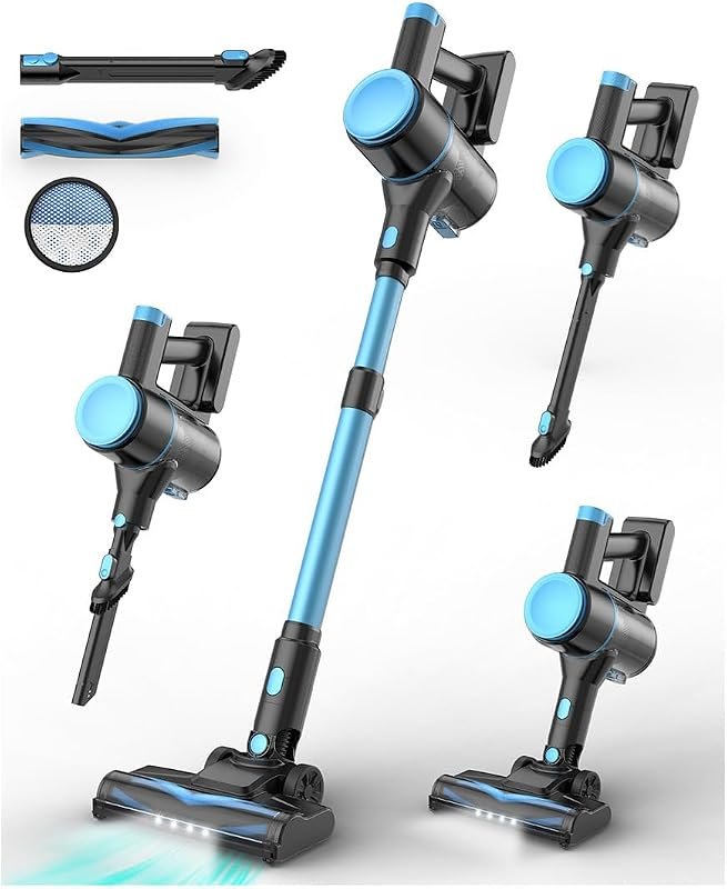 N8 Cordless Vacuum Cleaner,Lightweight Stick Vacuum with Powerful Suction,2200mAh Battery,40 Mins