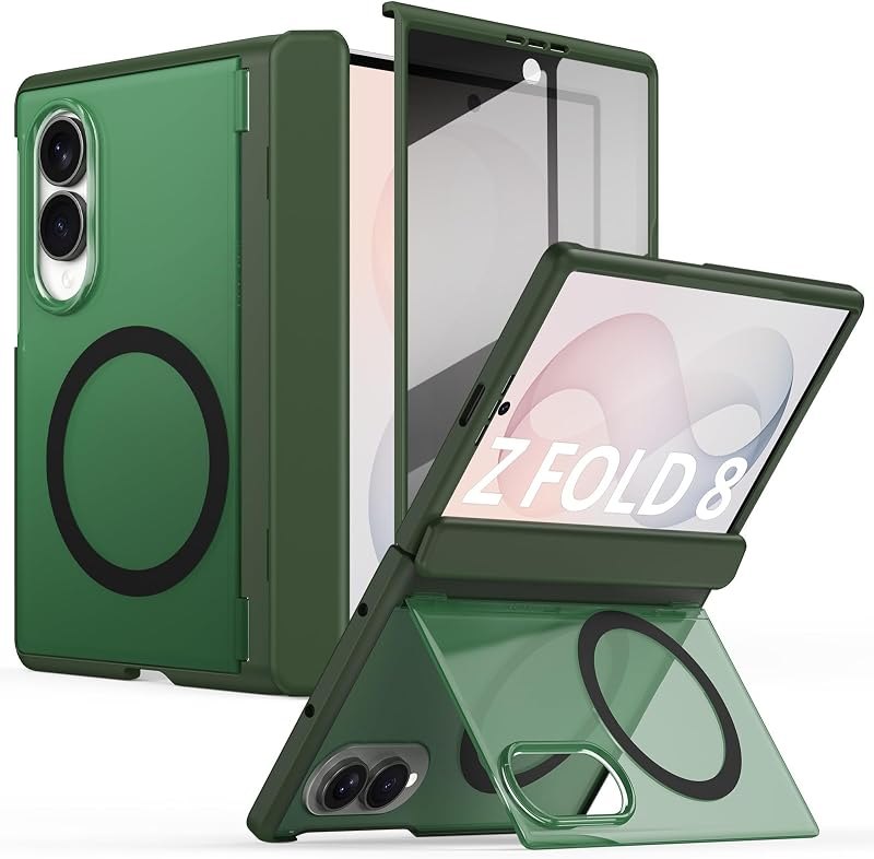 Vansdon for Samsung Galaxy Z Fold 8 Case Green — best Galaxy Z Fold 8 kickstand case for galaxy fold kickstand case