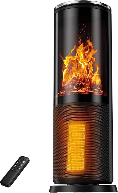 Space Heaters for Indoor Use with Thermostat,1500W Room Heater for Large Room,Electric Heater with 120°Oscillation,24H