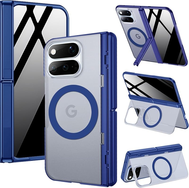 NINKI Compatible with Magsafe for Google Pixel 11 Pro Fold Phone Case with Privacy Screen Protector & Stand, Hinge