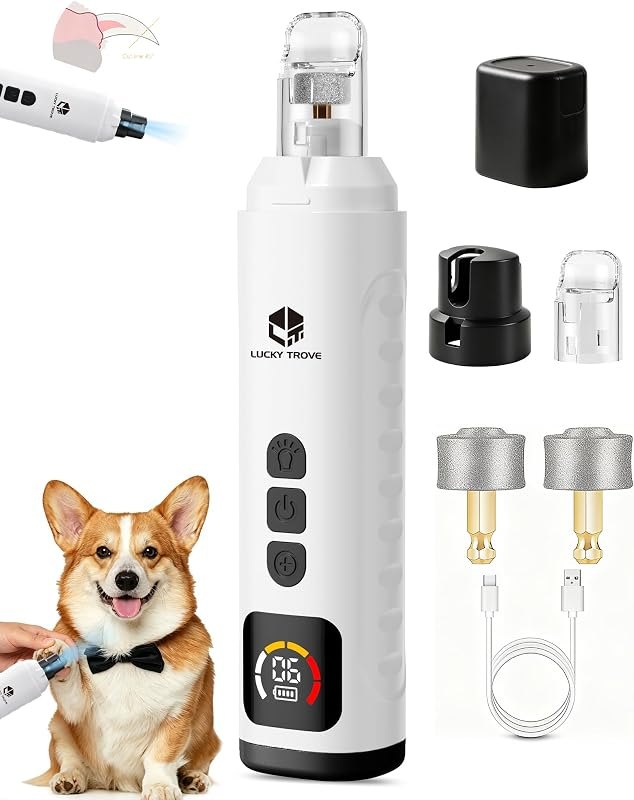 2026 New Quiet Dog Nail Grinder,6-Speed,11000 RPM max,40db Ultra-Quiet — pets nail grinder for pets nail grinder
