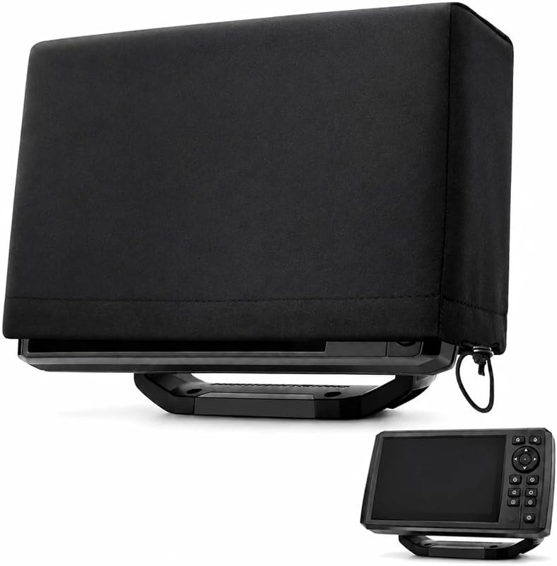 Fish Finder Cover for Lowrance HDS PRO 9, Water-Resistant Oxford Marine Electronics Cover with Adjustable Drawstring