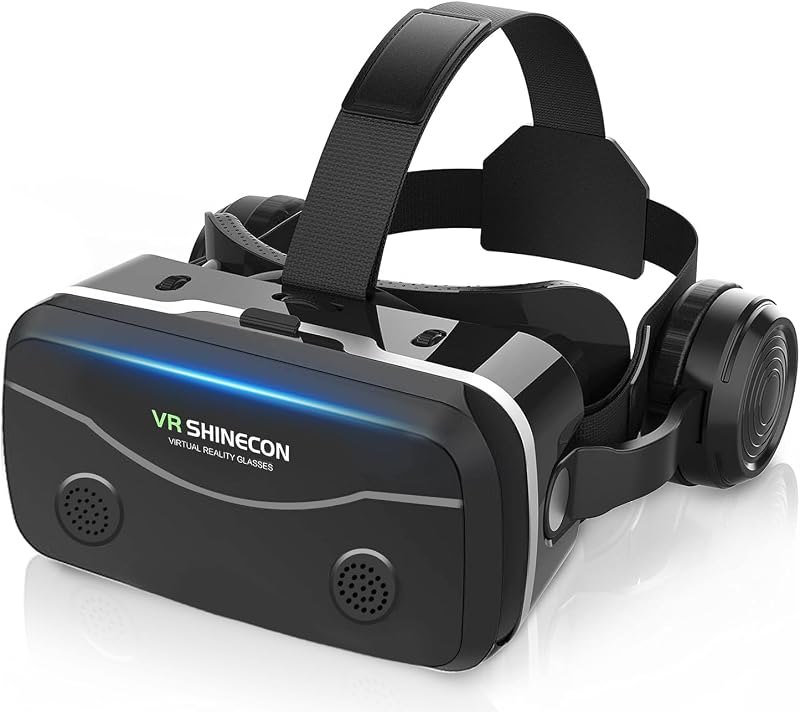 Immersive 3D VR Headset with Built‑in Headphones — VR headset for iPhone for headset iphone