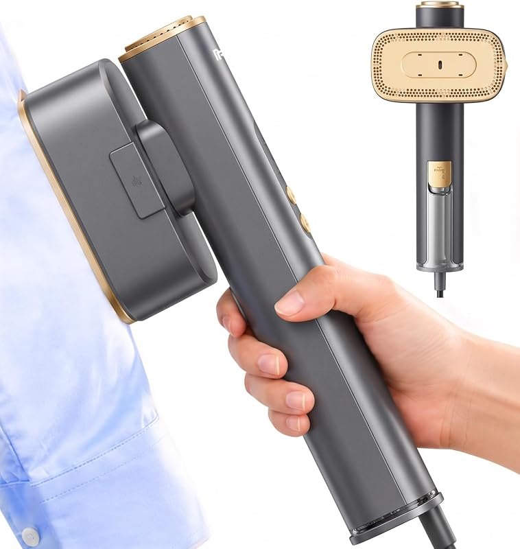 Travel Vacuum Steamer for Clothes, Handheld 2-in-1 No-Drip Wrinkle Remover — portable garment steamers for portable