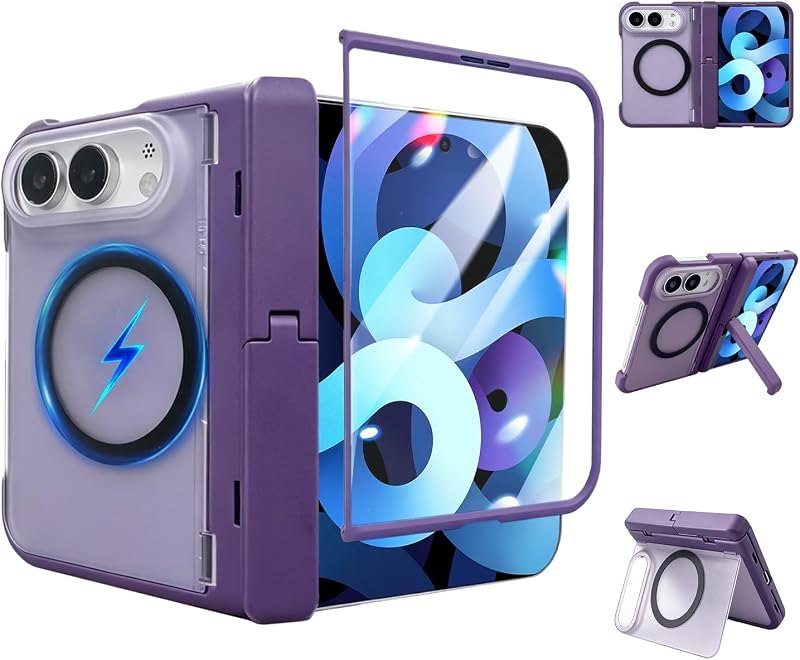 for iPhone Duo Case with Screen Protector Purple — kit for samsung galaxy fold iphone