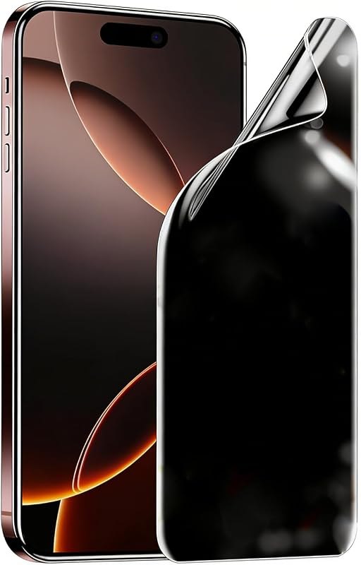 Flexible TPU Privacy Screen Protector for iPhone 16 Pro Max — screen protector for iphone pro max screen