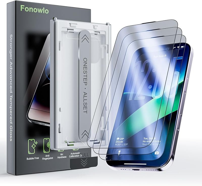 nogyzo 3 Pack for iPhone 16 Pro Max Screen Protector, HD Clear Glass — screen protector for iphone pro max screen