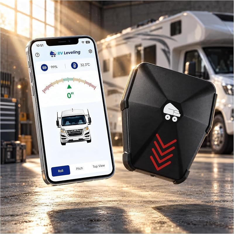 Wireless RV Leveling System, App RV Level for Motorhome Travel Trailer — rv leveling blocks for leveling blocks
