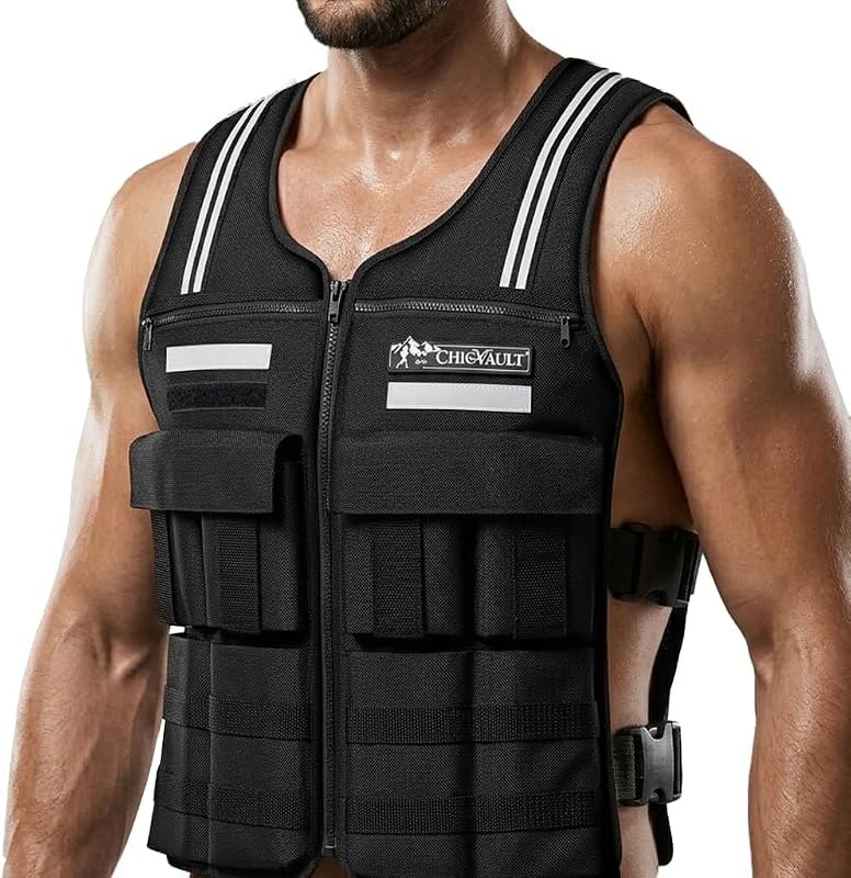 Adjustable Weighted Vest With 2-40LB Detachable Soft Silicone Counterweight — weighted vest for push ups for weighted