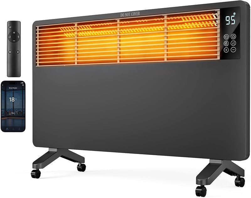 Convection Panel Space Heater for Indoor Use with APP & Remote — convector space heater for convector space heater