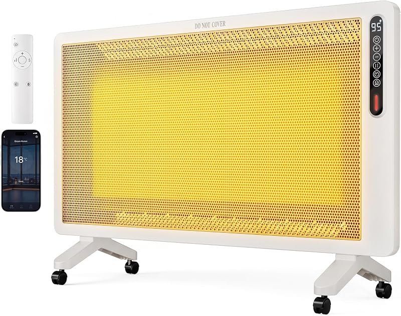 Panel Convector Heater Indoor Use, 1500W Full Mesh Space Heater — best convector space heater for convector space heater