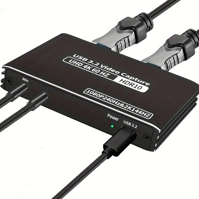 USB 3.2 HDMI Capture Card, HDMI to USBC, 4K 60Hz — 4k 60hz capture card for 60hz capture card