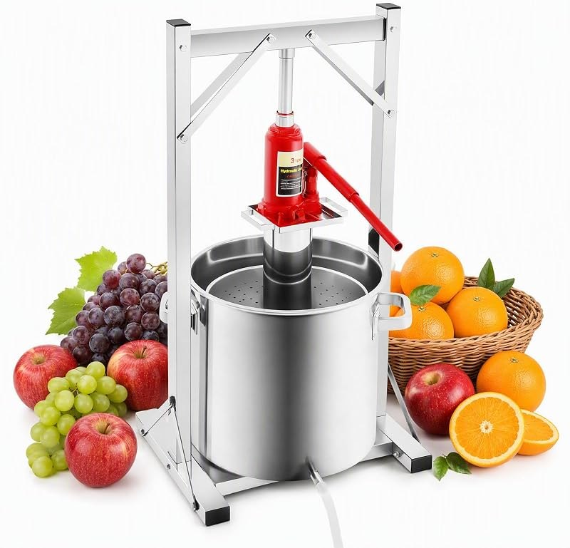 5.8 Gal Fruit Wine Press Stainless Steel Manual Cider Press — manual cheese press for manual cheese press