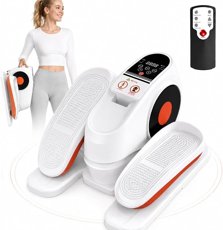 Under Desk Elliptical Machine, 16-Speed & 16-Mode Quiet Portable Electric Elliptical Leg Exerciser as Seen on TV while