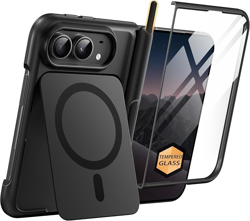 BERFY for iPhone Duo Case with Stylus Pen, Compatible with MagSafe, Ink — iPhone Duo hinge case for iphone duo hinge