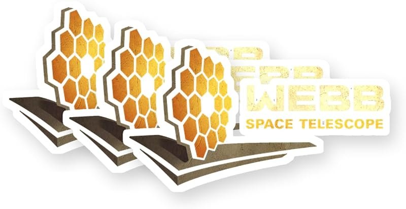 James Webb Space Telescope Insignia - Vintage Vinyl Stickers 3 Pack 3 Inch — Space Telescope Sticker Pack for space
