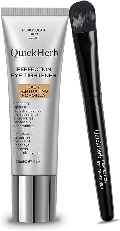 Instant Eye Tightening Cream - Targets Fine Lines & Wrinkles, with Applicator Brush, Firming Formula for Mature Skin —