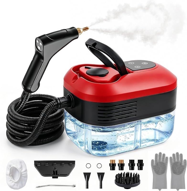 Steam Cleaner, Handheld Steam Cleaner for Cleaning, Portable Steam Cleaner with 6-Level Adjustable & Quick Heat-Up