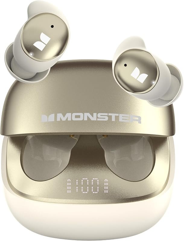 Monster Sleep Ear200, Bluetooth 6.0 Wireless in-Ear Headphones, Sleep Earbuds with ANC, Active Noise Cancelling