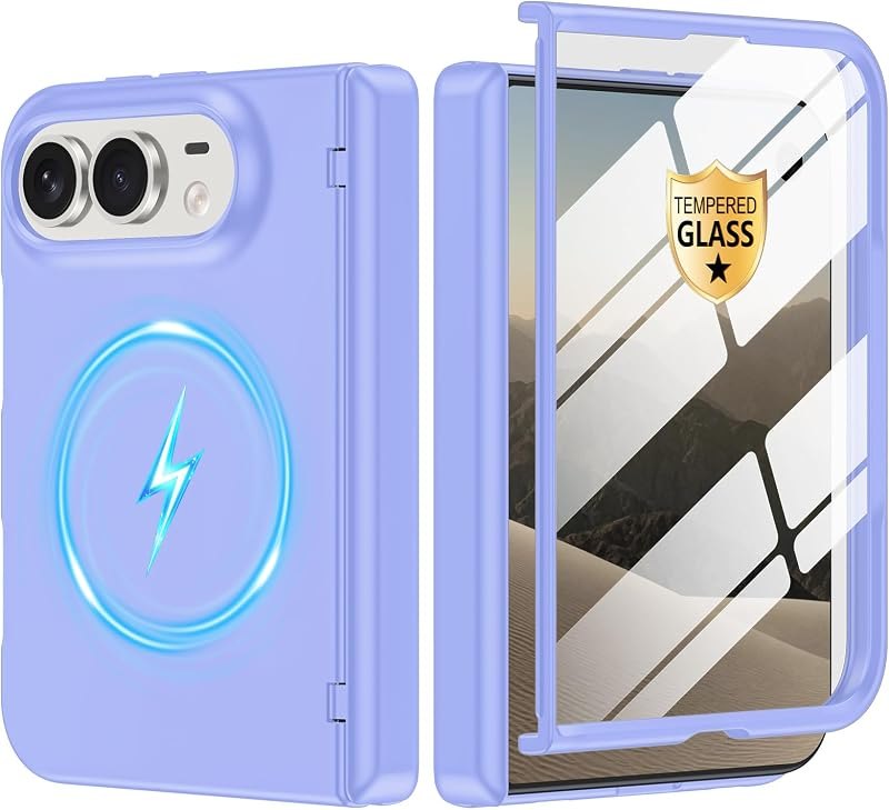 Magnetic for iPhone Duo Case Hinge Protection Shockproof PC, Purple — apple iphone duo for apple iphone duo