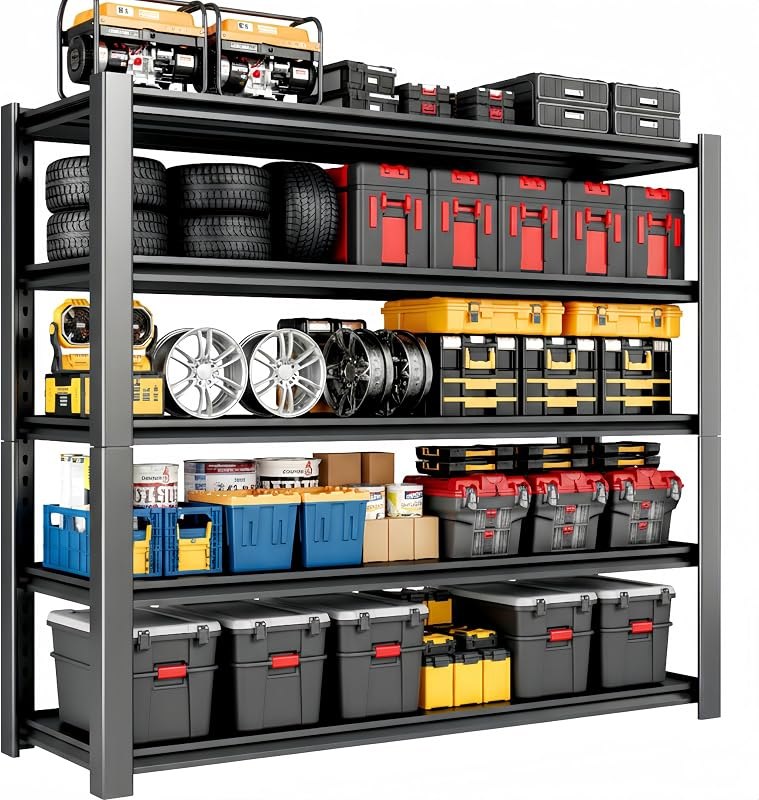 heavy duty shelving,5-Tier Adjustable Shelving Units and storagefor Garage — storage garage shelf for storage garage