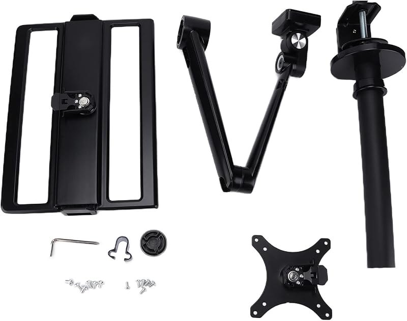 Monitor Mount, Adjustable Gas Spring Dual Arm for 12-32 inch Screens — 17 inch monitor arm for inch monitor arm