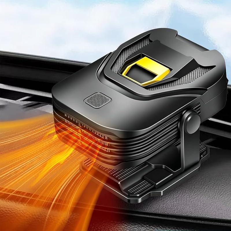 Car Heater,Upgraded 12V Portable Car Heater & Defroster,2-in-1 Fast Heating & Cooling Fan with 360° Swivel