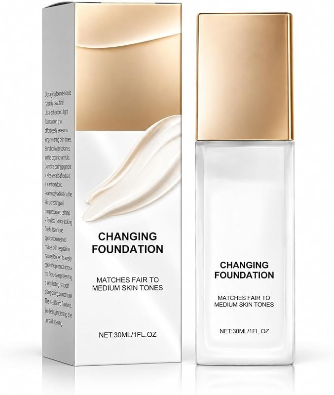Color Changing Foundation for Mature Skin, 30ML Waterproof Liquid Makeup — makeup liquid foundation for makeup liquid