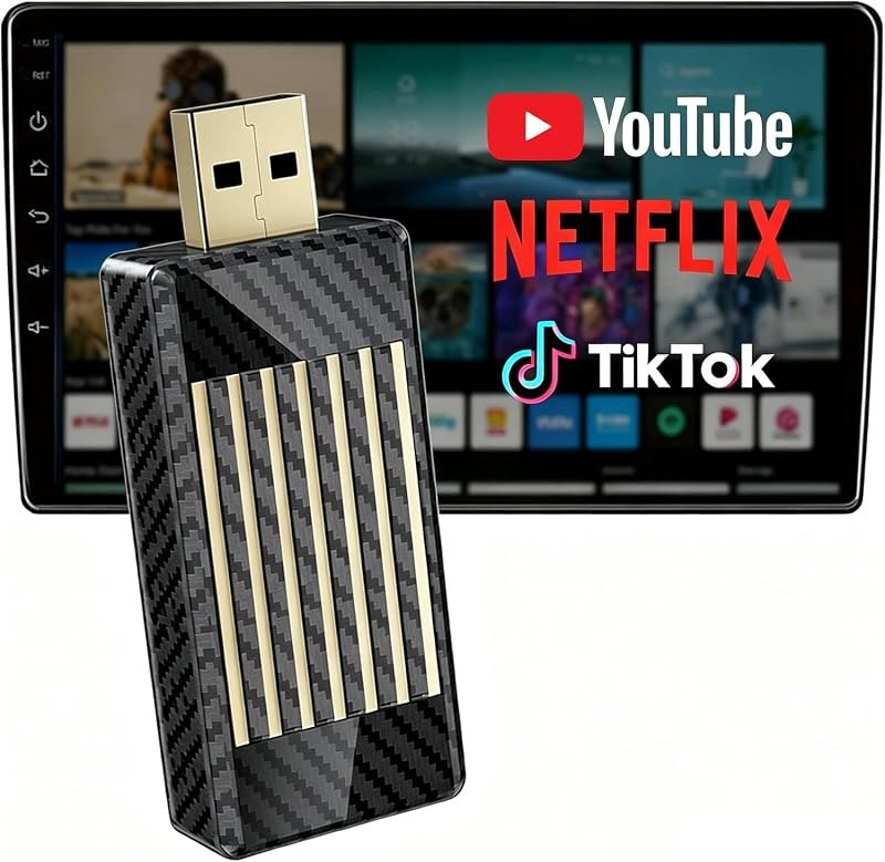 Wireless CarPlay & Android Auto Adapter AI Magic Box,Built-in Play Store YouTube TikTok, HD Screen Mirroring, Plug and