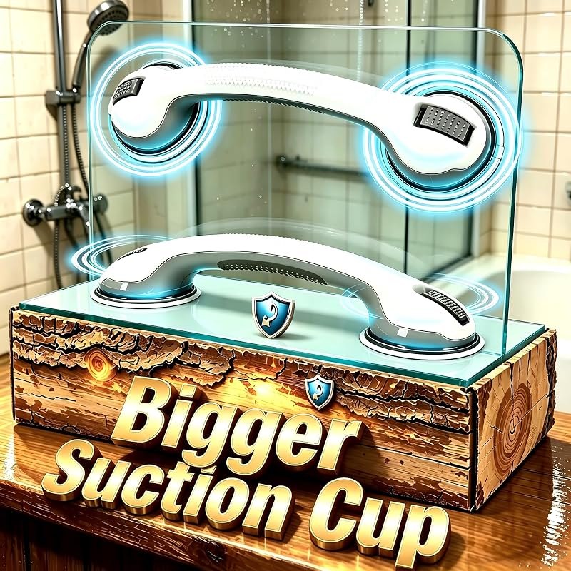 Grab Bars for Shower Handle Shower Grab Bars for Seniors Safety 2Pcs 16.12 Inch Elderly Suction Cup Bathtubs and