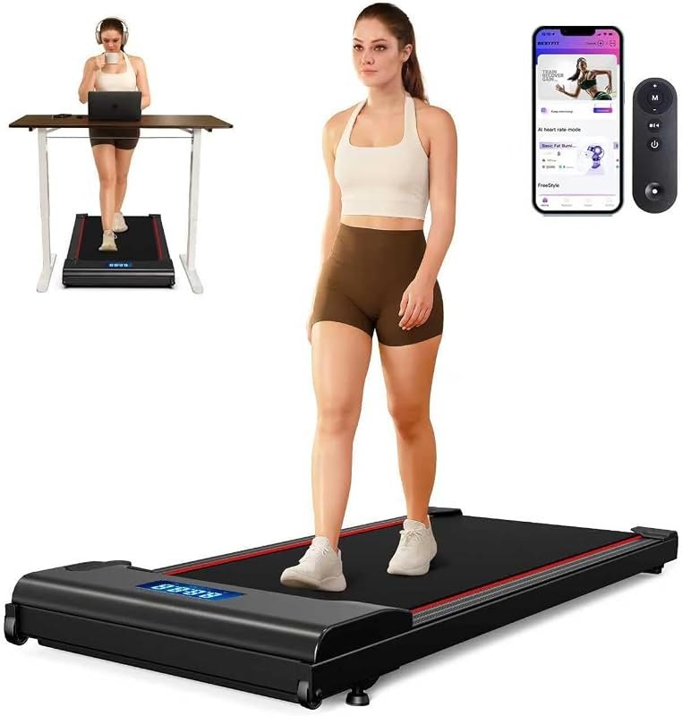 NeoSilent Walking Pad Under Desk Treadmill for Home with BLDC Core and Extra-Large Belt, App and Remote