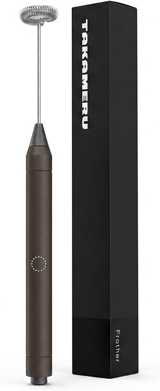 Handheld Milk Frother for Coffee, Lattes & Matcha, Electric Drink Mixer, Espresso Brown — espresso milk frother for