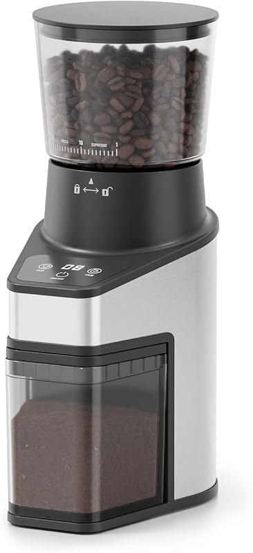 Conical Coffee Bean Grinder, 60 Settings, Anti-Static, Black — burr grinder for home coffee maker