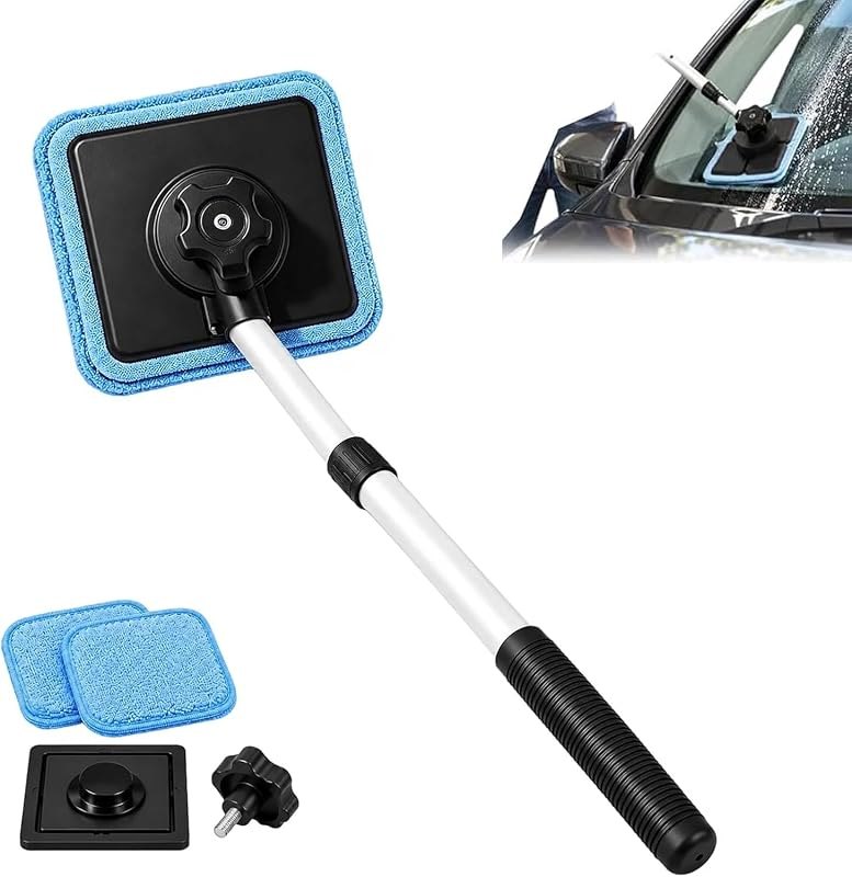 Dual Magnetic Car Windshield Cleaner, Double Sided Magnetic Window Cleaner Streak-Free Cleaning, Car Windshields &