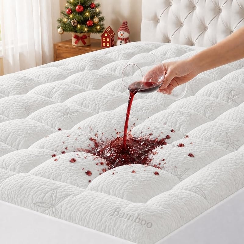 Queen Mattress Topper, Soft Pillow Top Mattress Pad, for Back Pain Relief — Mattress Toppers for mattress toppers
