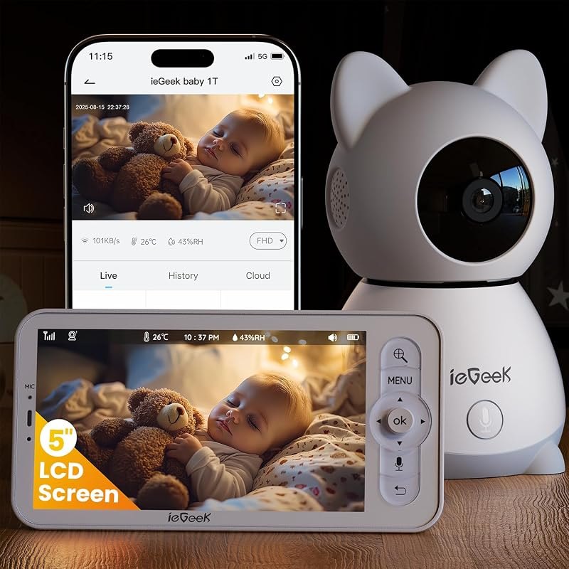 ieGeek Baby Monitor with Camera and Audio,WiFi/No-WiFi Dual Mode