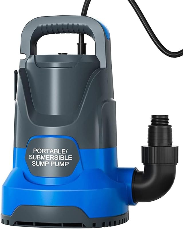 1.5HP Submersible Water Draining Sump Pump, 6360GPH High Flow — Storm Drainage Pump for storm drainage pump