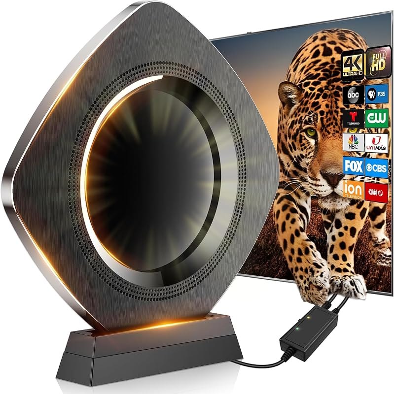 TV Antenna for Smart 6000+Miles, Best Digital TV Antenna Indoor/Outdoor — cable tv box for all channels for cable box
