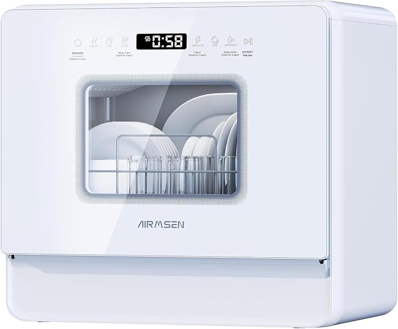 AIRMSEN Large Slim Countertop Dishwasher — household countertop dishwasher for household countertop dishwasher