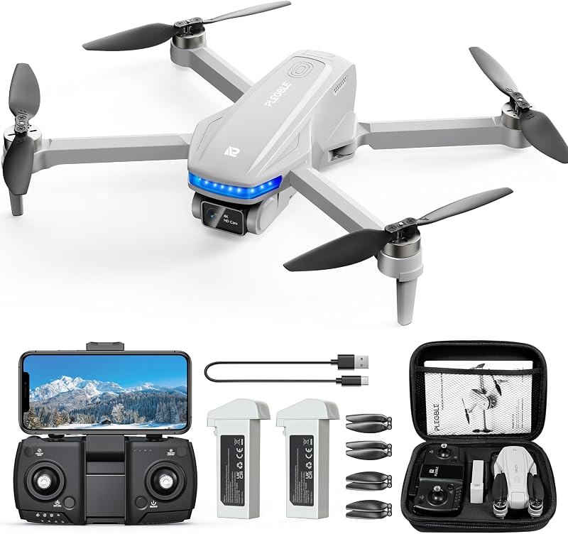 PLEGBLE Drones with Camera for Adults 4K, GPS Drone, One-Key Auto Return — drones Camera Drone for drones camera drone