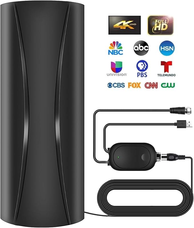 6000+ Miles TV Antenna for Local Channels,Indoor Outdoor Digital HD Antenna — cable tv box for all channels for cable